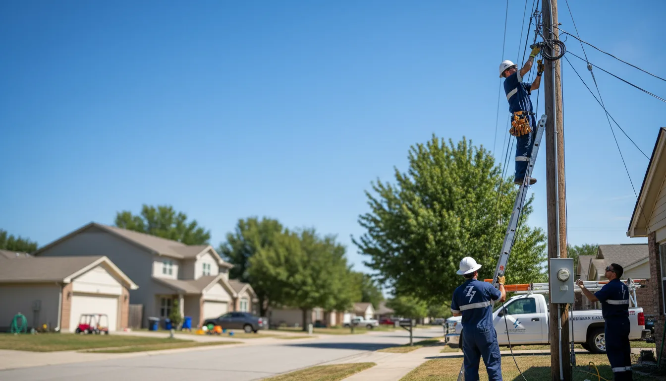 Residential electrician providing installation services in Evans, WA